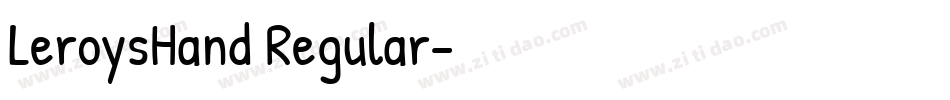 LeroysHand Regular字体转换